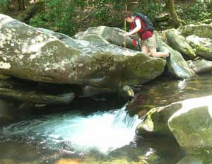 Hiking Slick Rock Creek - click to enlarge